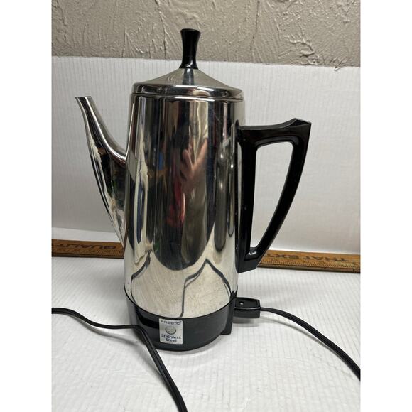 Presto Vintage Style Stainless Steel 12-Cup Coffee Maker Model 0281105 - Picture 1 of 5